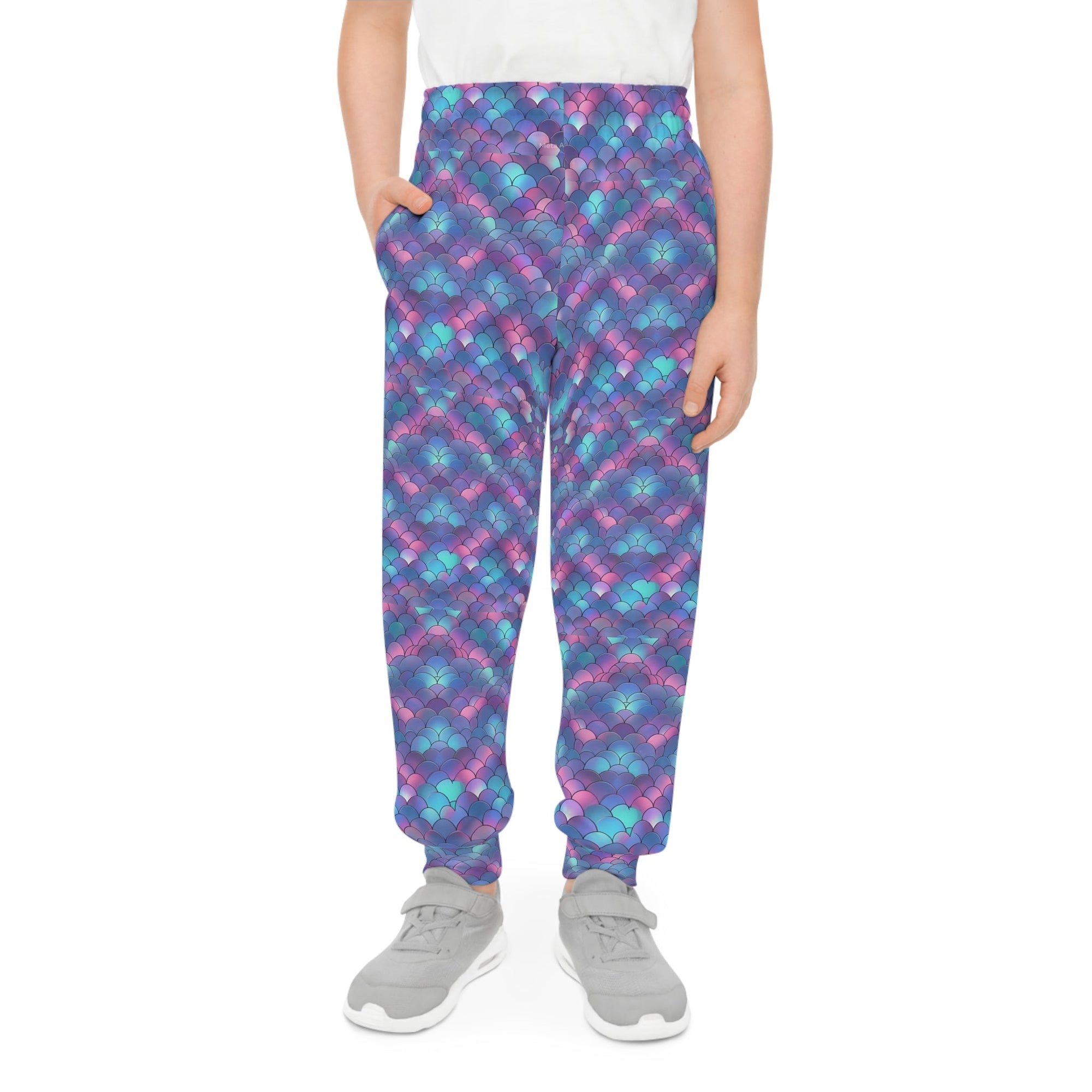 Youth Joggers with Colorful Geometric Pattern - Trendy Comfort for Active Kids - S - Mart Shop Smart Treasures